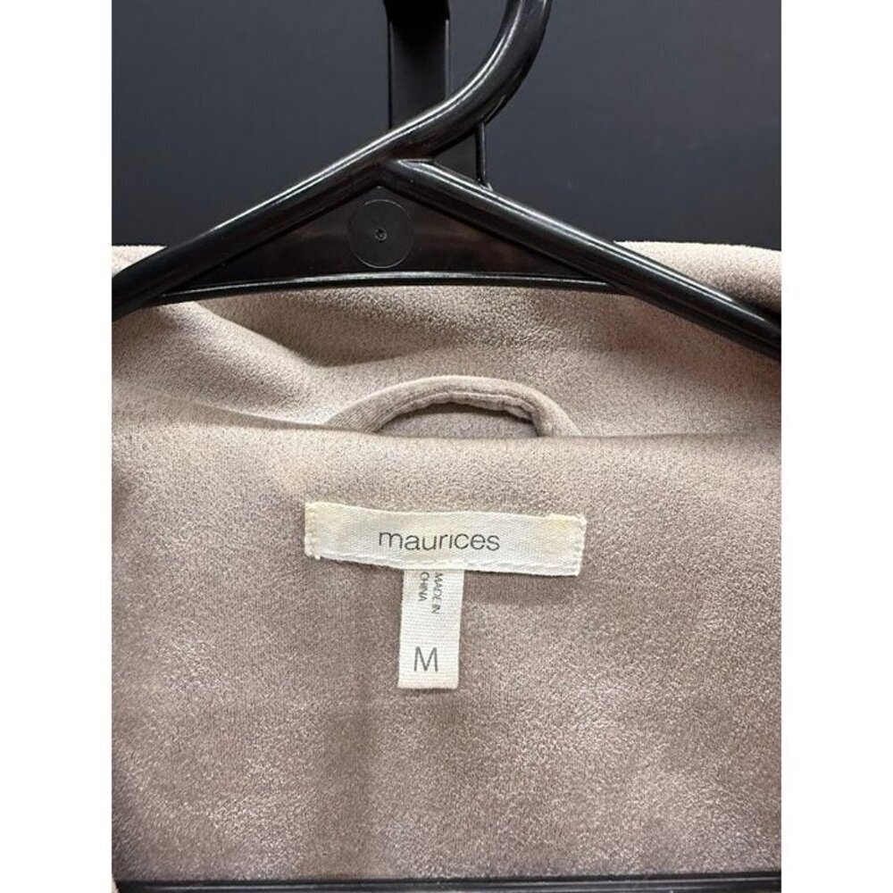 Maurices Tan Faux Suede Full Zip Jacket - Picture 3 of 5